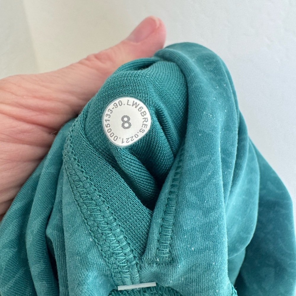 NWT Lululemon Wunder Train HR Crop 23” Size 8 Crunch Teal Lagoon Turquoise - Picture 7 of 9